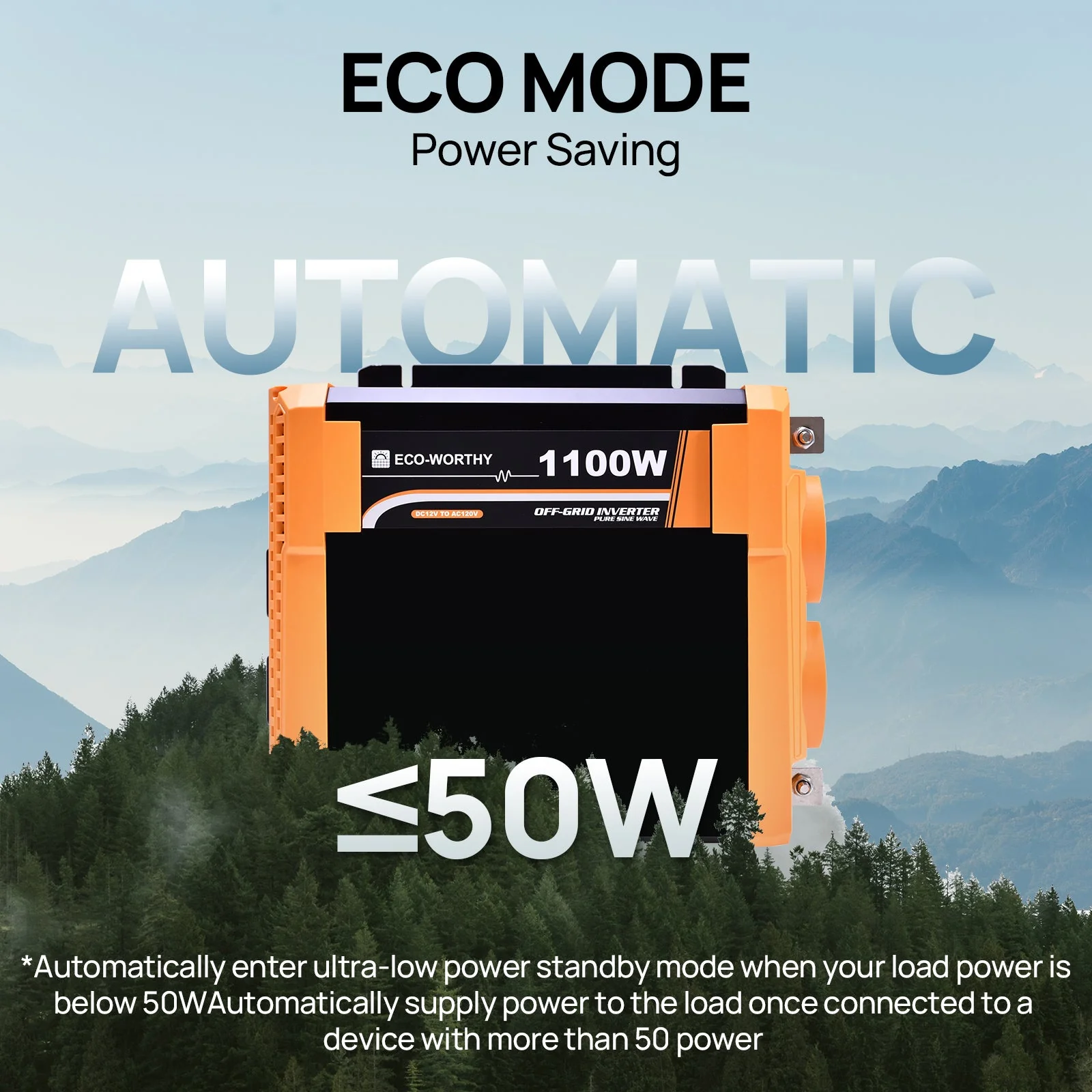 1100W Off Grid Pure Sine Wave Inverter 12V to 110V - Image 7