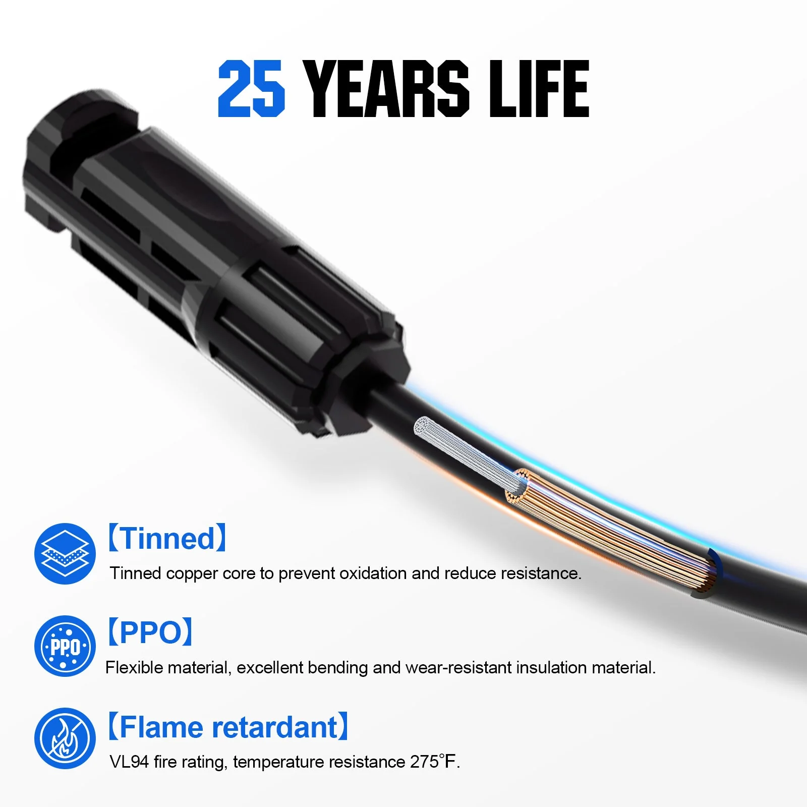 12AWG 1 Pair Solar MC4 Y Parallel Branch Connectors MFF&FMM Pair - Image 4