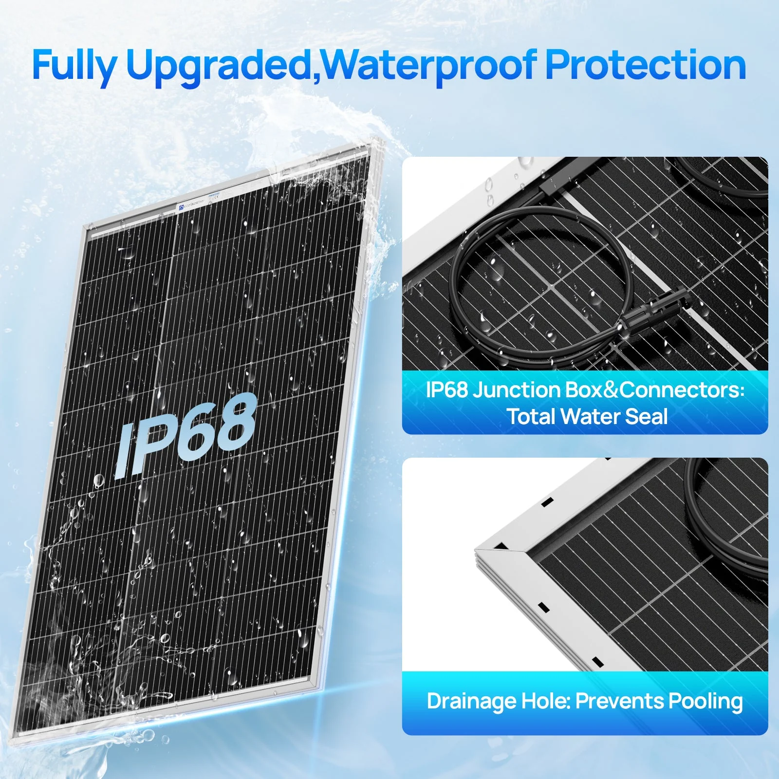 Eco-Worthy 100W 18V Monocrystalline Solar Panel High Efficiency Module RV Marine Boat Caravan Off Grid - Image 7