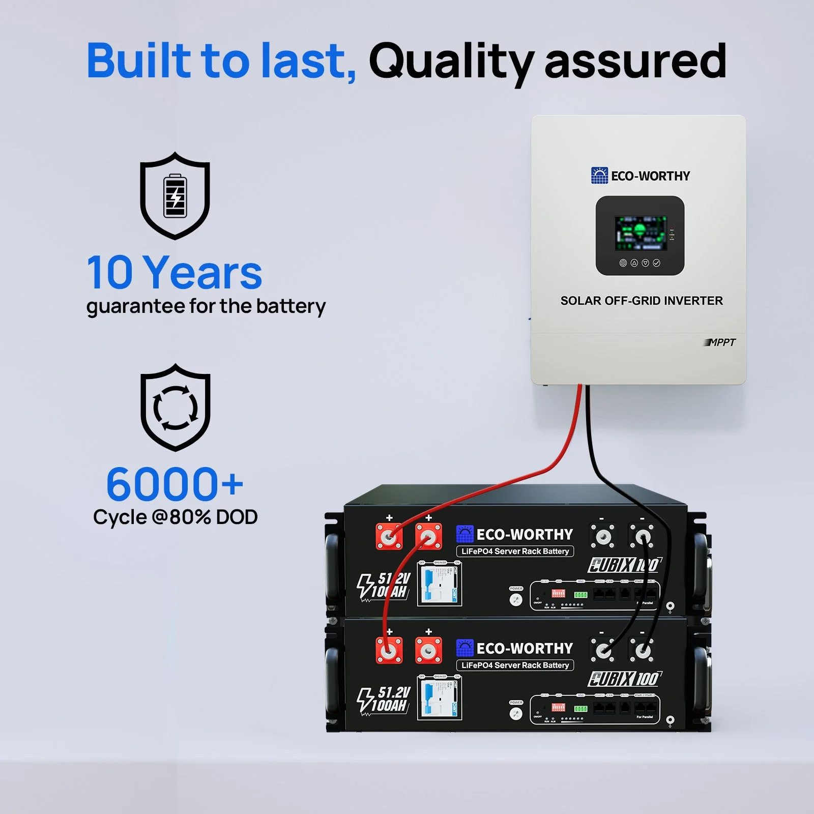 Eco-Worthy Off Grid Home Power Bundle | 5kW Inverter with 48V 100AH Server Rack Battery - Image 10