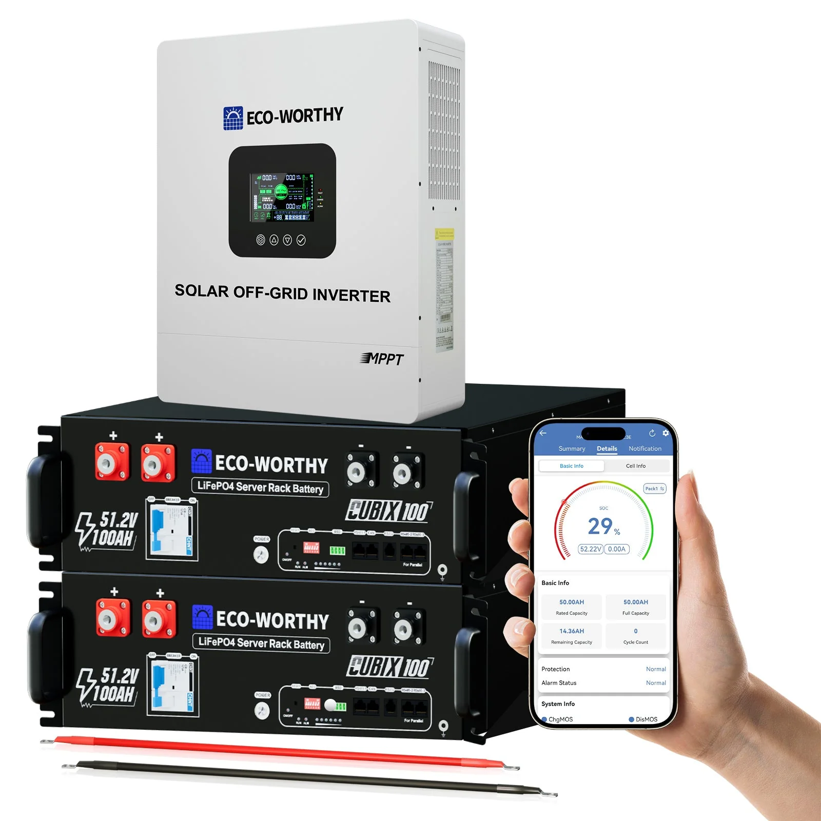 Eco-Worthy Off Grid Home Power Bundle | 5kW Inverter with 48V 100AH Server Rack Battery - Image 14