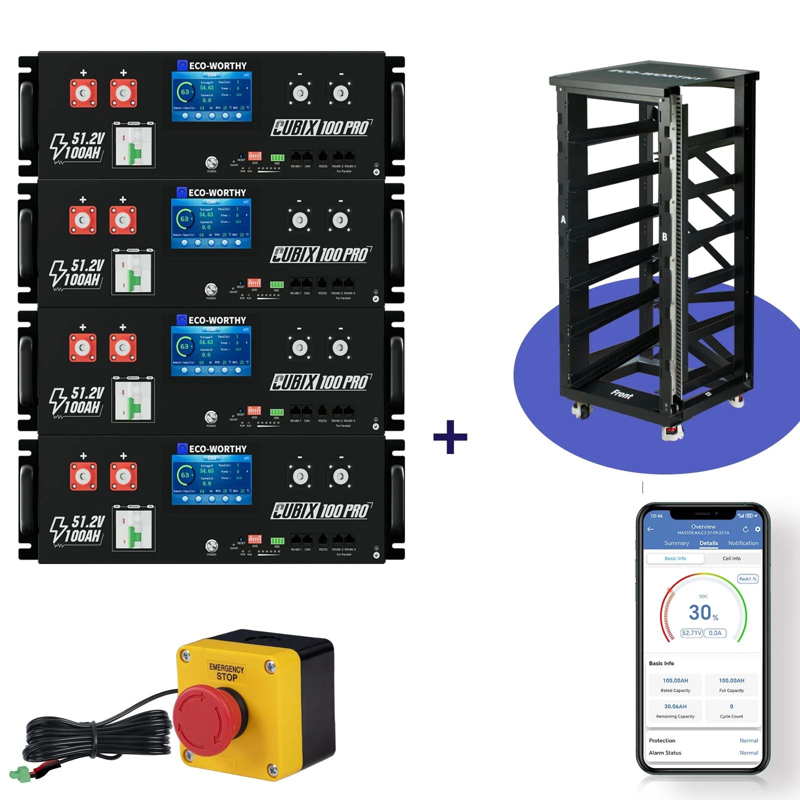 Eco-Worthy Cubix 100 Pro | 48V 100AH Server Rack Battery | Bluetooth & WiFi | Low-Temp Charge | 10 Years Warranty - Image 12