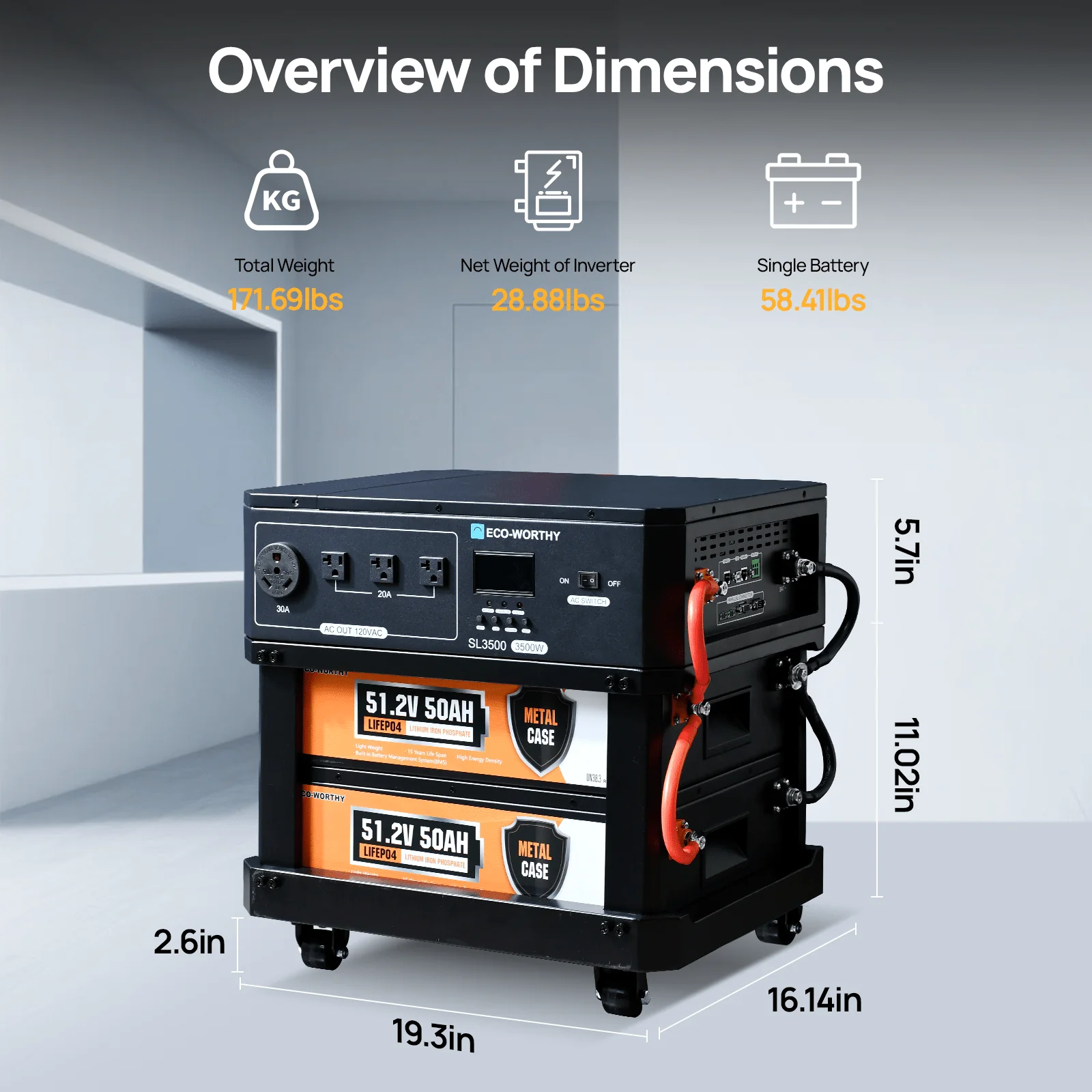 Eco-worthy SL3500 stackable power station - Image 11