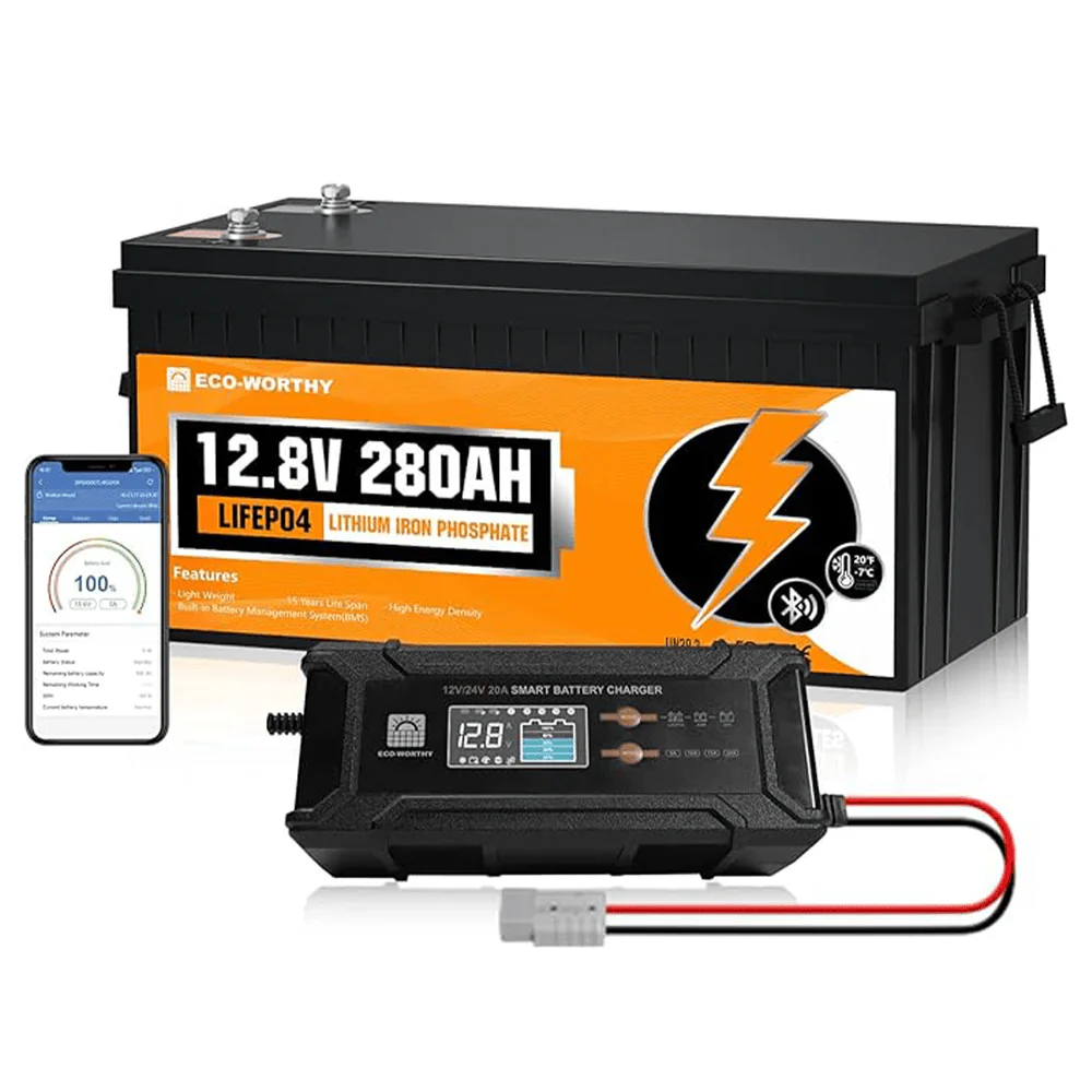 Eco-Worthy 12V 280Ah LiFePO4 Lithium Battery With Bluetooth and low-temp protection - Image 13