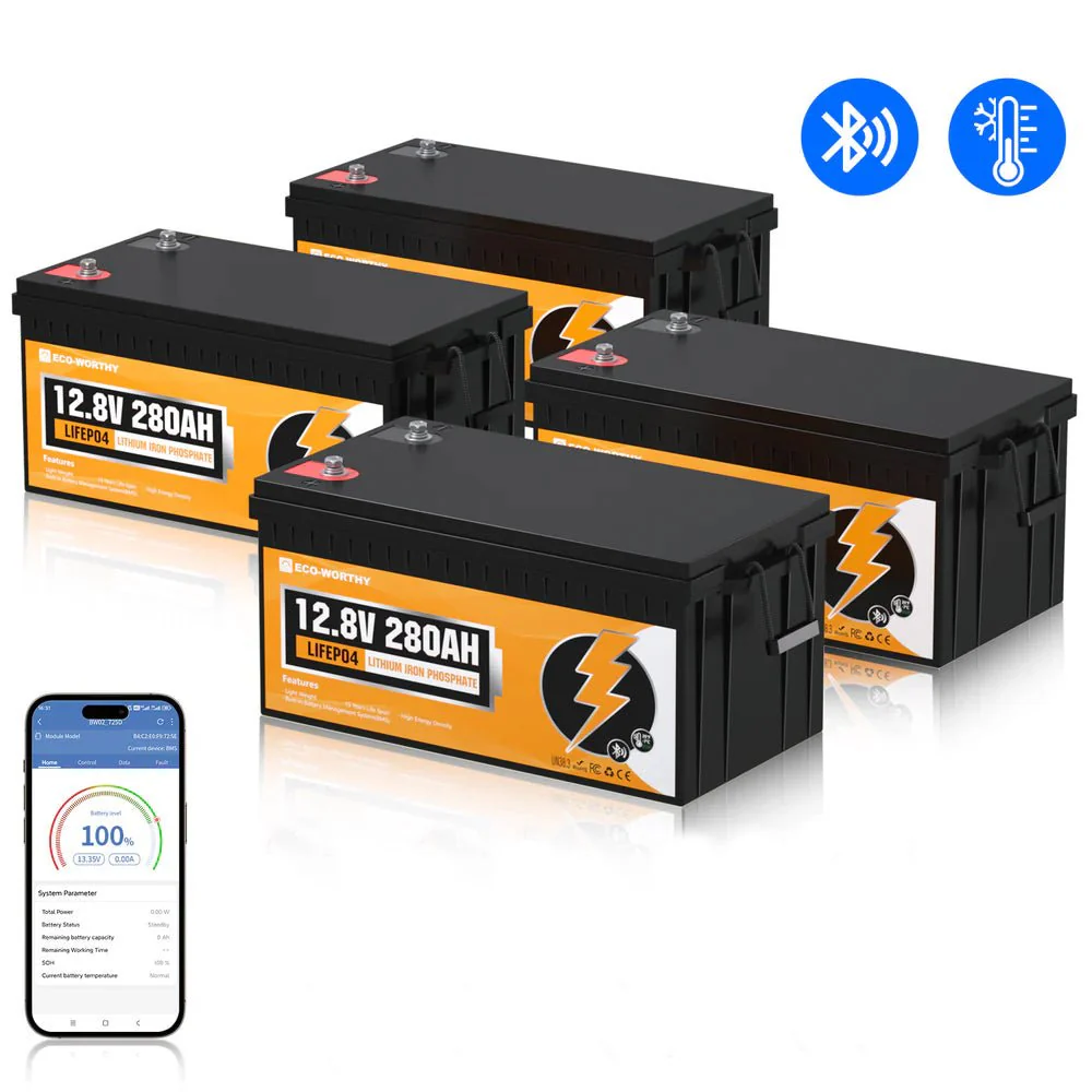 Eco-Worthy 12V 280Ah LiFePO4 Lithium Battery With Bluetooth and low-temp protection - Image 14