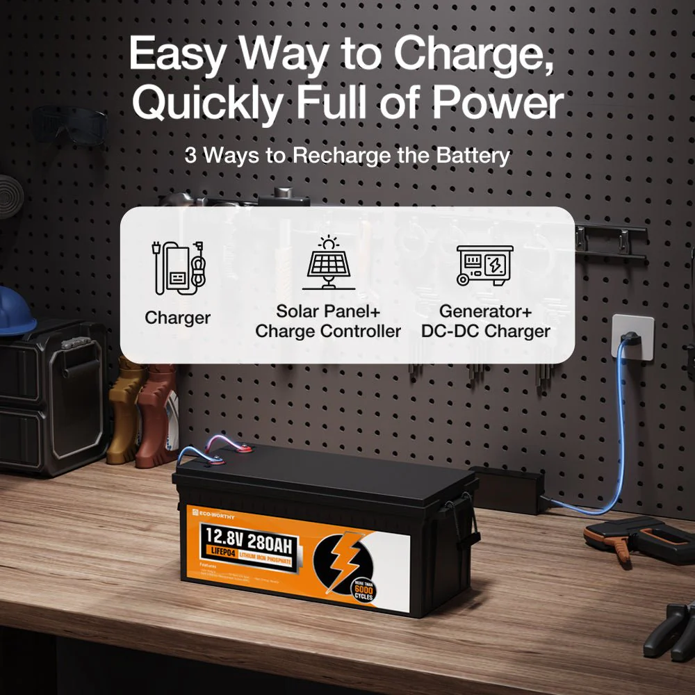 Eco-Worthy 12V 280Ah LiFePO4 Lithium Battery With Bluetooth and low-temp protection - Image 7