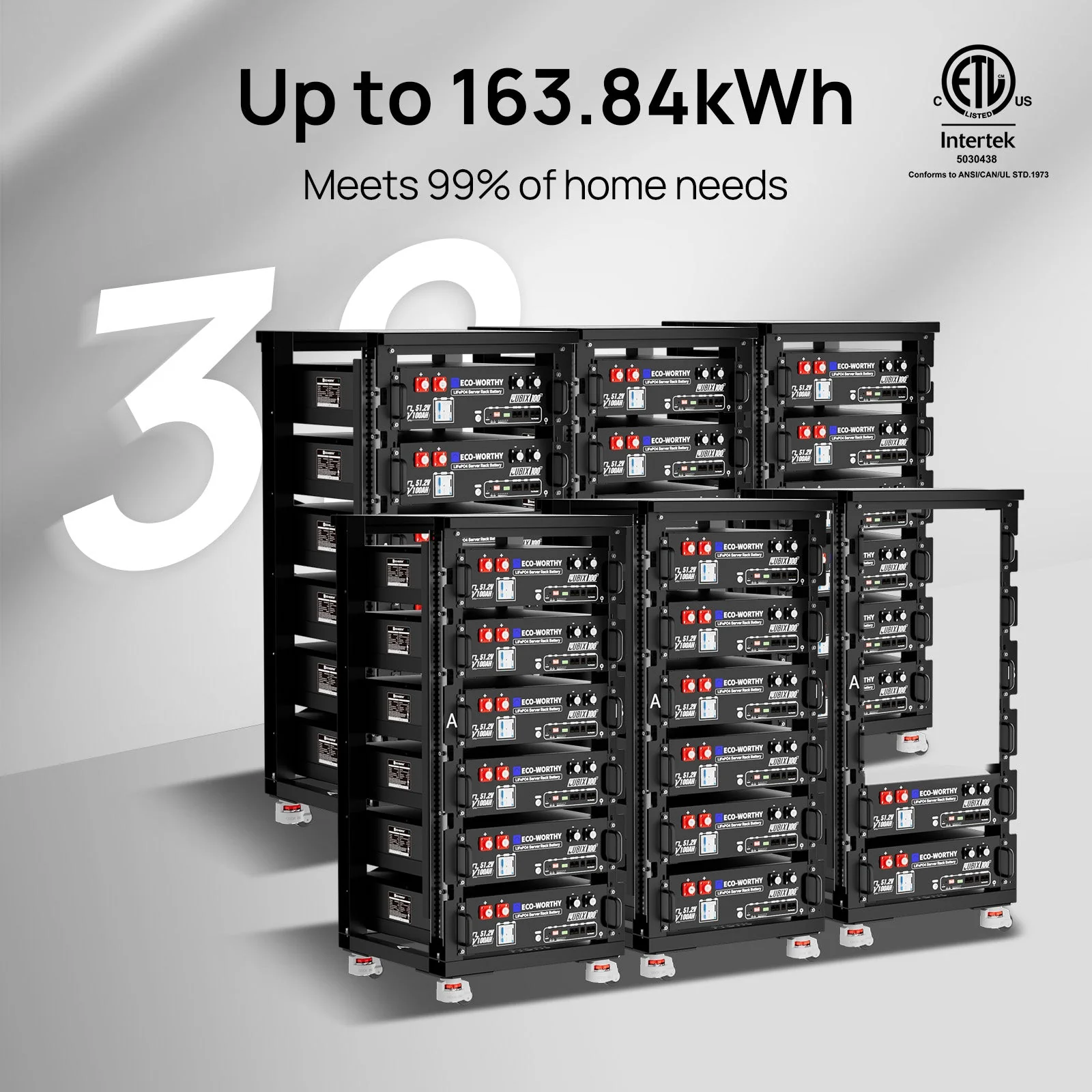 Eco-Worthy Off Grid Home Power Bundle | 5kW Inverter with 48V 100AH Server Rack Battery - Image 4